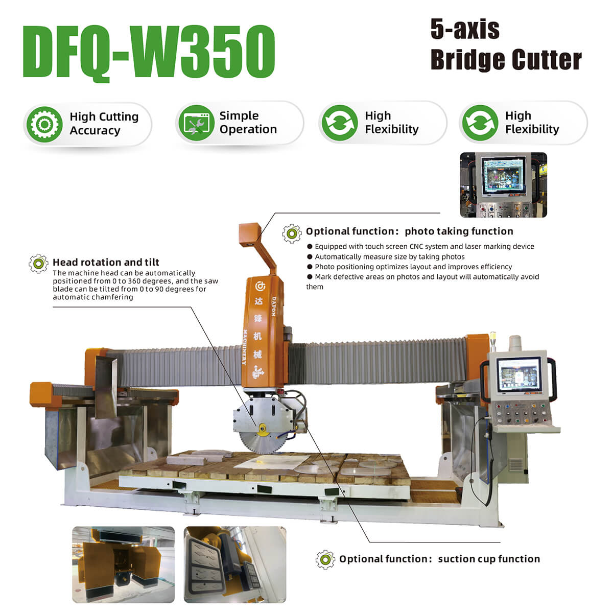 5 Axis CNC Bridge Cutter